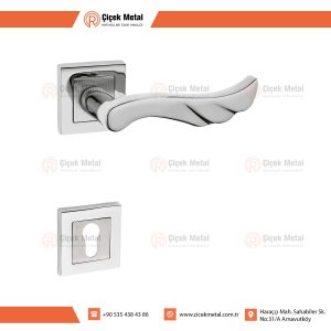 Anka Kol Kare Rozetli Nikel Saten