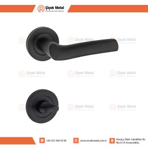 Asem Kol Yuvarlak Rozetli Mat Siyah