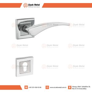 Kartal Kol Kare Rozetli Nikel Saten